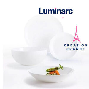 Bộ bàn ăn Luminarc Diwali Trắng 12 món